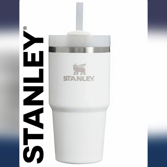 Stanley Classic White Tumbler with Straw - Picture 1 of 2